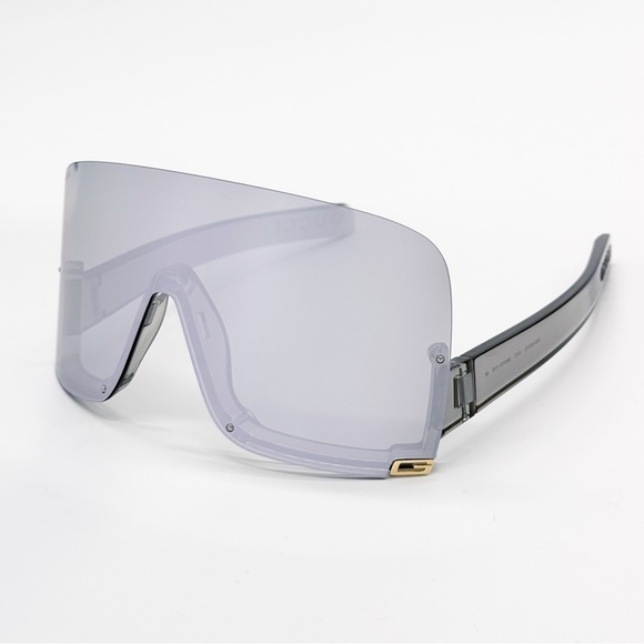 NEW GG1631S 013 GUCCI GREY SHIELD UNISEX SUNGLASSES GG 1631S 013 GUCCI EYEWEAR - Picture 7 of 12